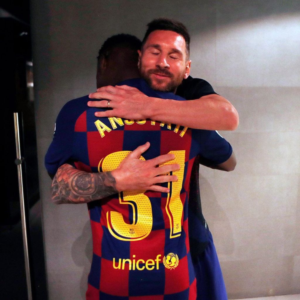 Ansu Fati Lionel Messi