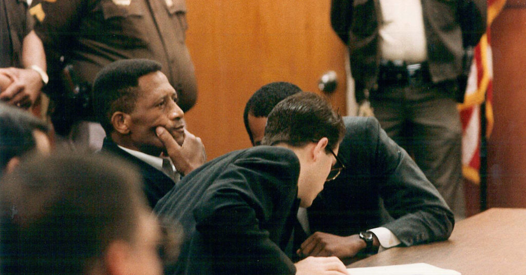 Walter McMillian in court